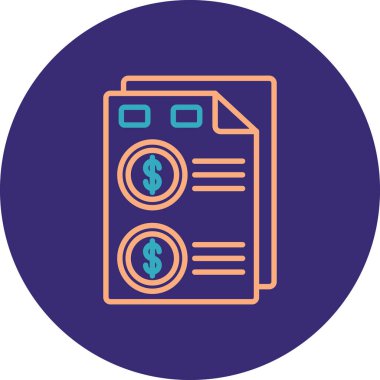 Para için. Web simgesi basit illüstrasyon