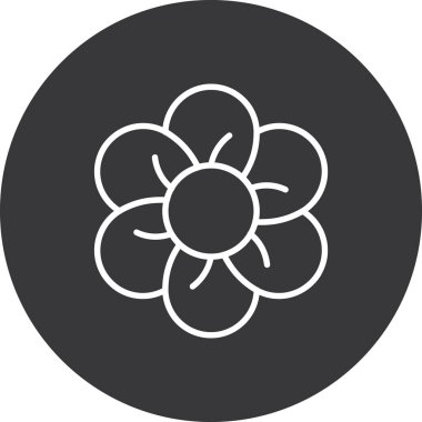 çiçek vektör simgesi modern basit tasarım illüstrasyonu