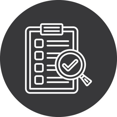 Kontrol listesi simgesi vektör illüstrasyonu