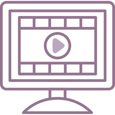 video simgesi, vektör illüstrasyonu