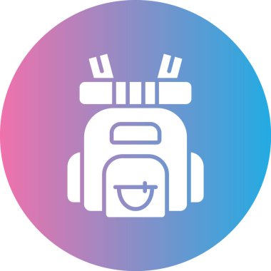 Sırt çantası. Web simgesi basit illüstrasyon