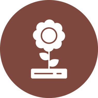 çiçek vektörü glyph çember tasarımı