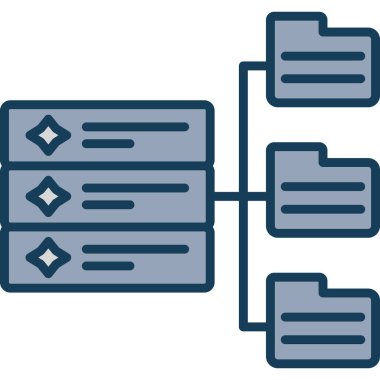 veritabanı vektör çizgisi simgesi