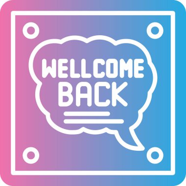 Yeniden simge, vektör illüstrasyonuna hoş geldiniz