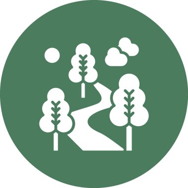 ağaç simgesinin vektör illüstrasyonu