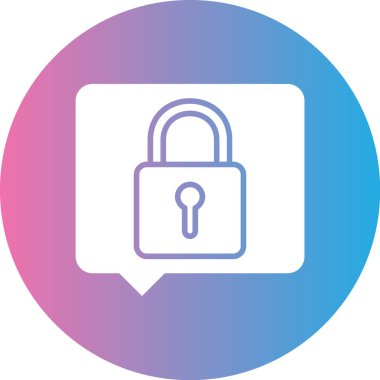 Kilit. Web simgesi basit illüstrasyon