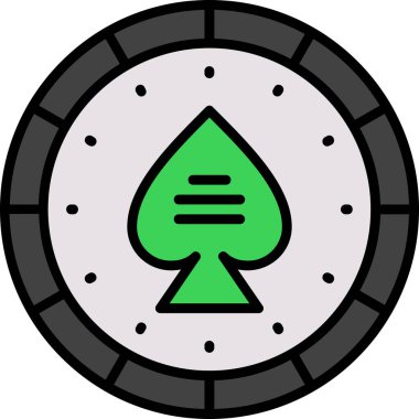 Kumarhane Web simgesi basit illüstrasyon