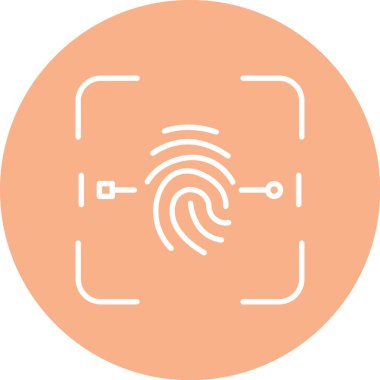 parmak izi vektör simgesi modern basit vektör illüstrasyonu