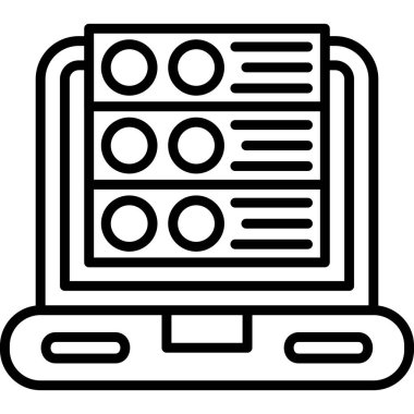 Veri veritabanı sunucu simgesi ana hat biçiminde