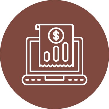 Dizüstü bilgisayar simgesi vektör çizimi