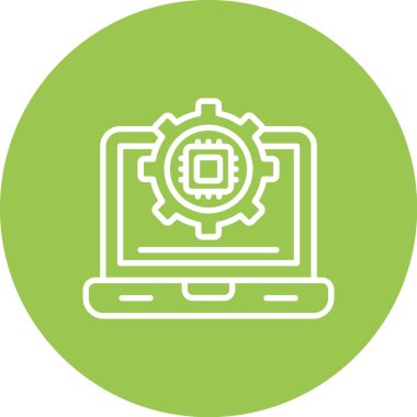 Dizüstü bilgisayar simgesi vektör çizimi