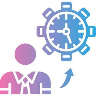 Zaman yönetimi simgesi vektör illüstrasyonu