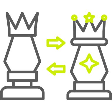 Taç kralı ikonu. dogru biçim doğrusal simge vektörü ve web tasarımıdır.