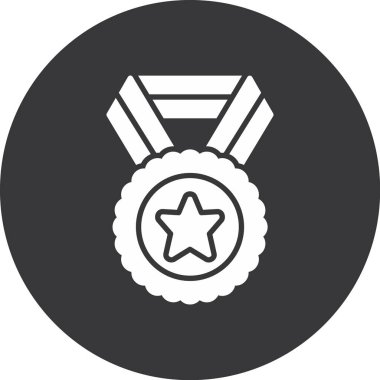 Madalya simgesi, basit vektör çizim