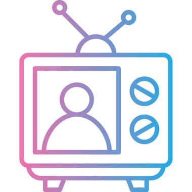 Televizyonun vektör illüstrasyonu