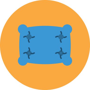 Yatağa. Web simgesi basit illüstrasyon