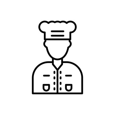 Şeffaf bir arka planda şef vektör çizimi. Birinci kalite semboller. Konsept ve grafik tasarım için ince çizgi simgesi.