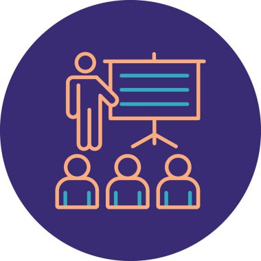 sunum simgesi vektör illüstrasyonu