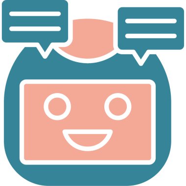 Bir robot simgesinin vektör illüstrasyonu