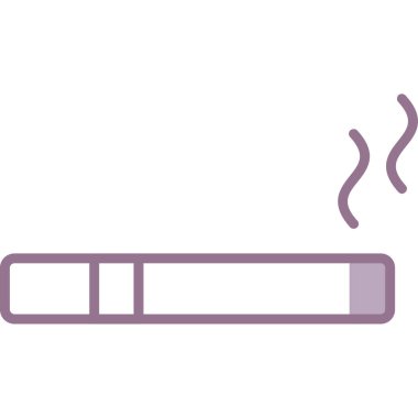 Sigara Duman simgesi, vektör illüstrasyonu