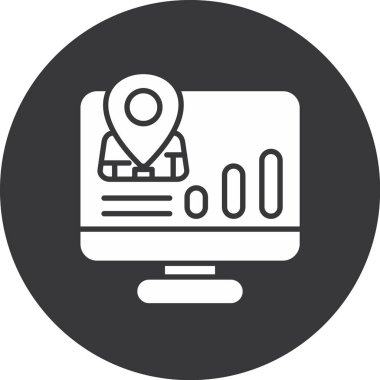 Vektör konumu simge illüstrasyonu