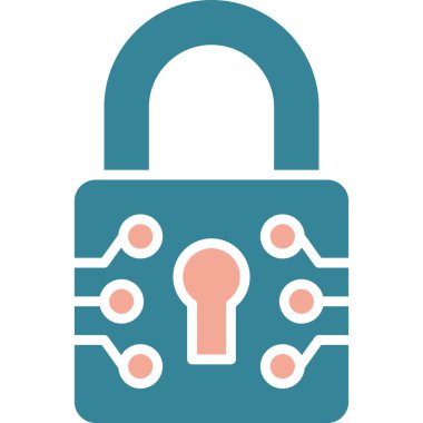 asma kilit ikon vektör çizimi