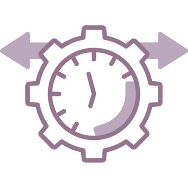 dişli saat zamanı izole simge tasarımı, vektör illüstrasyon grafiği