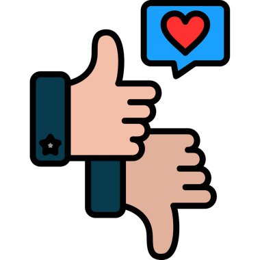 Çizgi biçimindeki simge gibi el