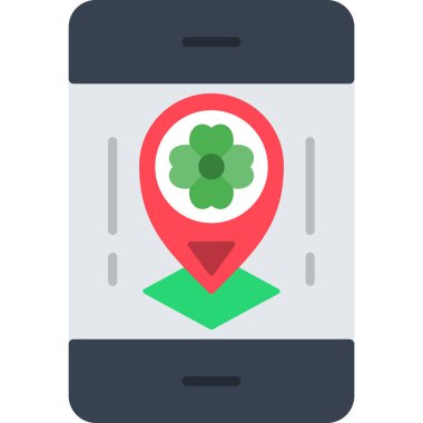 hareketli konum haritası simgesi düz biçimli