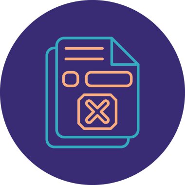 belge simgesi, vektör çizimi