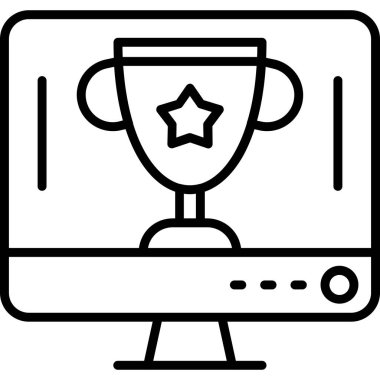 Ödül kazanan kupa simgesi ana hatlarıyla