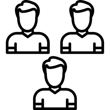 bir grup insan ikonu. Web tasarımı için insan illüstrasyon simgesi özeti grubu