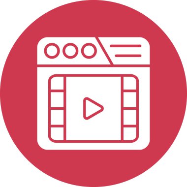 Web simgesi, multimedya teknolojisinin vektör illüstrasyonu