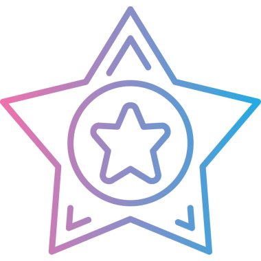 Yıldız modern simgesinin vektör illüstrasyonu