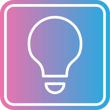 Bir ampul simgesinin vektör illüstrasyonu