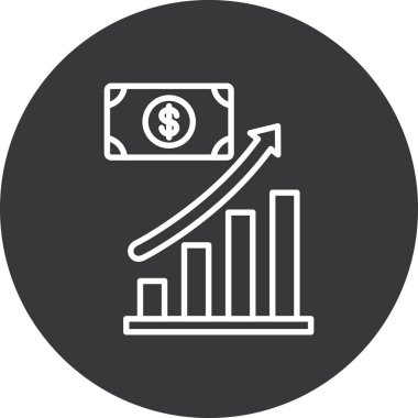 iş büyümesi grafik simgesi, vektör illüstrasyonu
