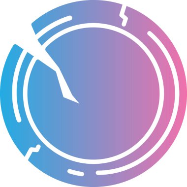 Modern saat simgesinin vektör illüstrasyonu