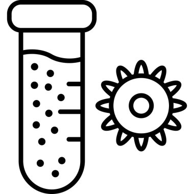 test tüp vektör simgesi