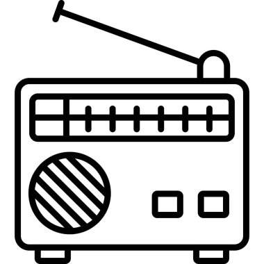 Radyo. Web simgesi basit tasarım