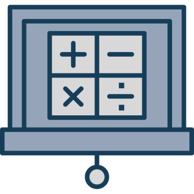 Matematik matematik simgesi doldurulmuş ana hatlar biçiminde