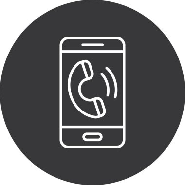 Telefon Görüşmesi Simge Vektör Çizim Tasarımı