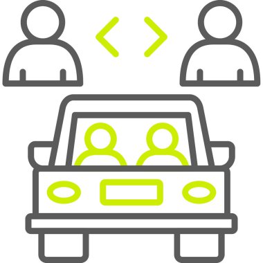 araba paylaşım vektörü simgesi