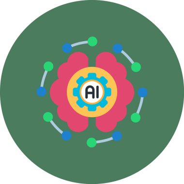 AI simge vektör çizim