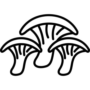 Mantar simgesinin vektör illüstrasyonu