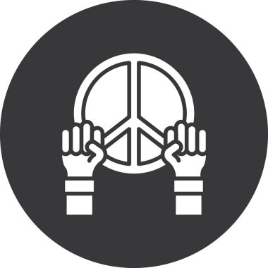 Barış işareti vektör simgesi