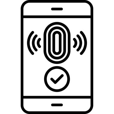 Hareket eden telefon simgesi, anahat stili