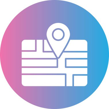 harita simgesinin vektör illüstrasyonu