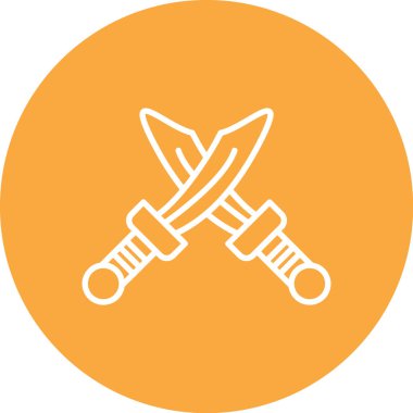 kılıç simgesi vektör illüstrasyonu