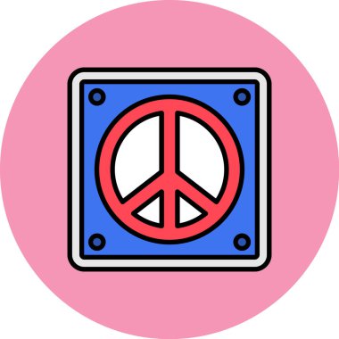 Moda tarzında izole edilmiş barış simgesi