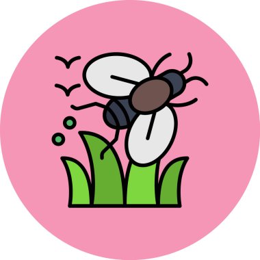 Moda Biçimli Arı Simgesi İzole Arkaplan